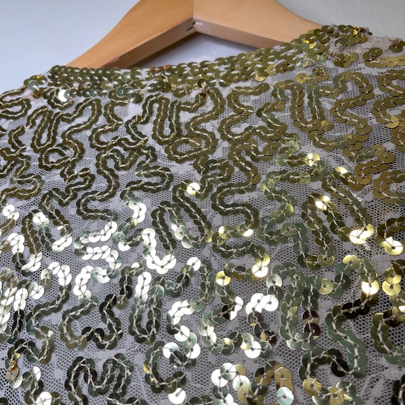 Gold Hawk | Golden Sequin Embellished Cardigan - Picture 8 of 16